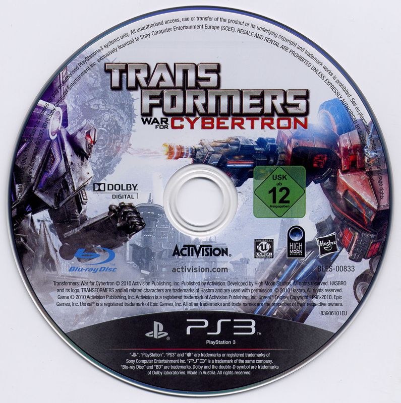 Media for Transformers: War for Cybertron (PlayStation 3)