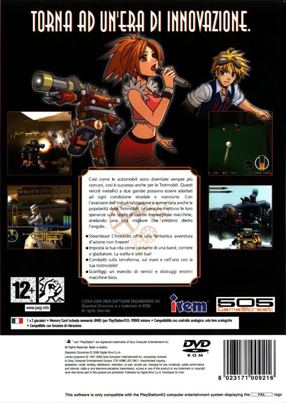 Back Cover for Steambot Chronicles (PlayStation 2)