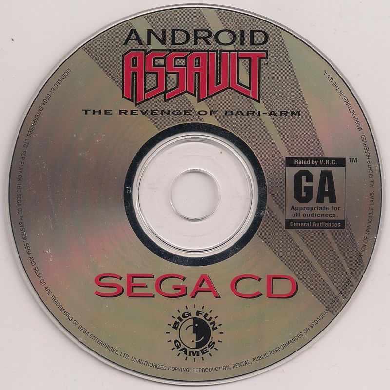 Media for Android Assault: The Revenge of Bari-Arm (SEGA CD)