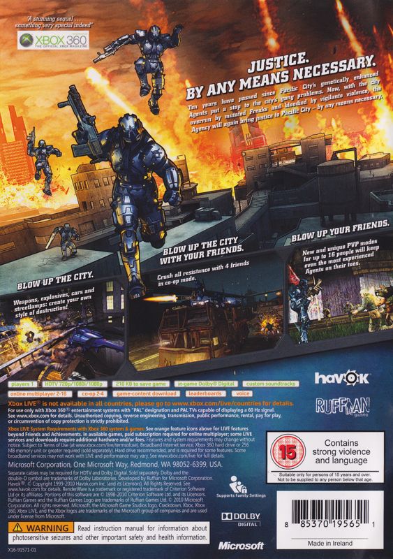 Crackdown 2 cover or packaging material - MobyGames