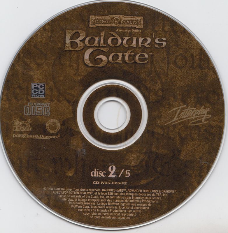 Media for Baldur's Gate (Windows) (French Internet version): Disc 2
