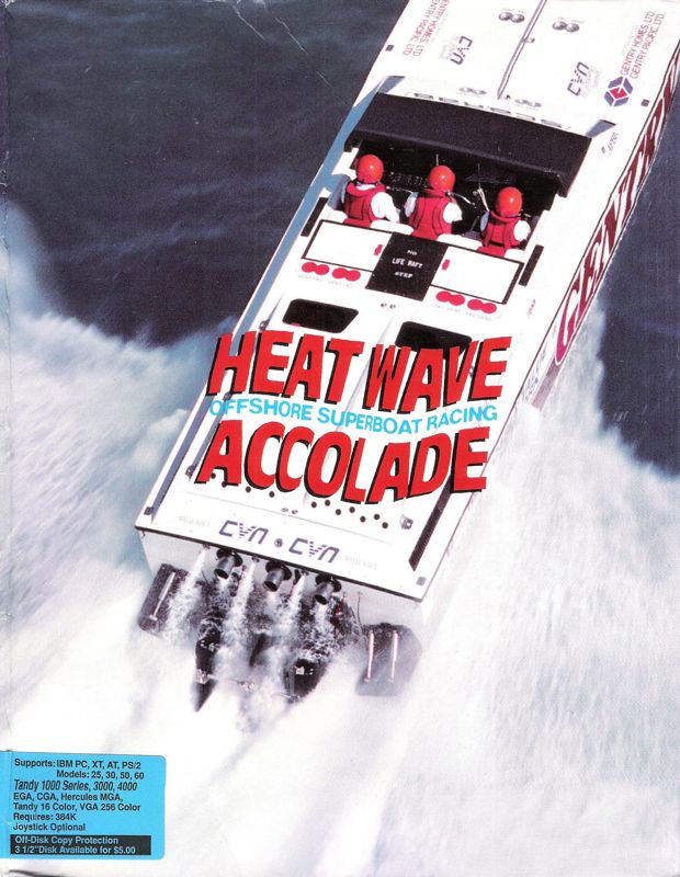 Front Cover for Heat Wave: Offshore Superboat Racing (DOS) (5.25" Release)