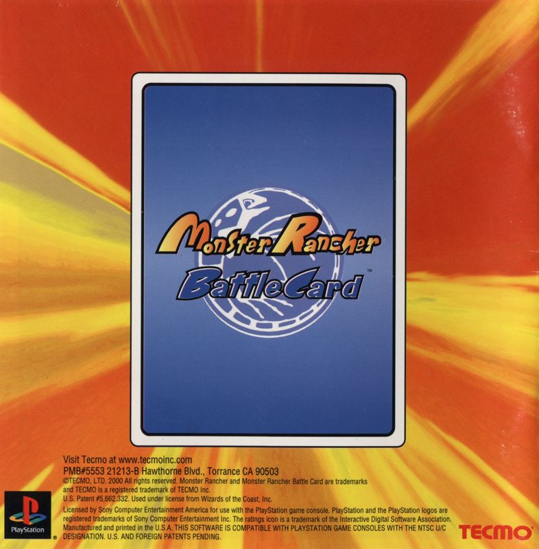 Inside Cover for Monster Rancher Battle Card Episode II (PlayStation): Front Reverse