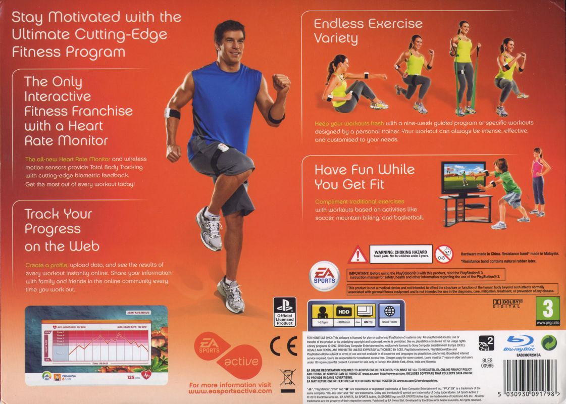 Back Cover for EA Sports Active 2 (PlayStation 3)