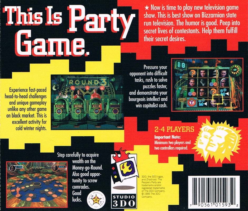 Back Cover for Zhadnost: The People's Party (3DO)