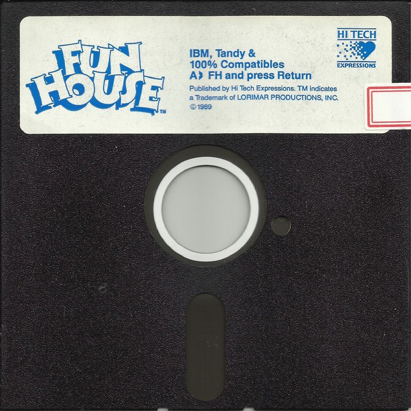 Media for Fun House (Commodore 64 and DOS) (5.25" Release): IBM/Tandy