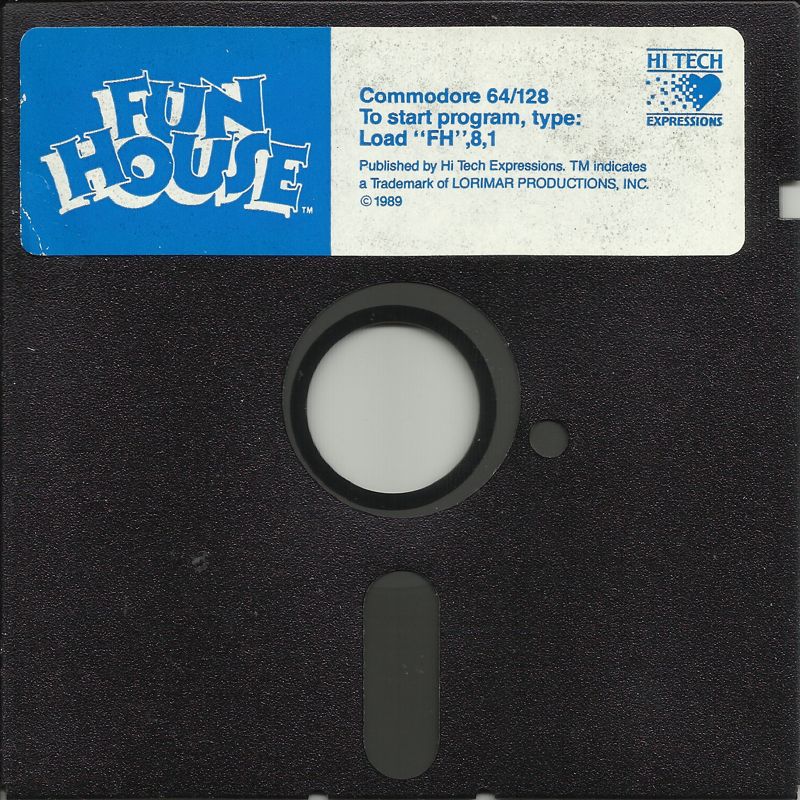 Media for Fun House (Commodore 64 and DOS) (5.25" Release): Commodore 64/128
