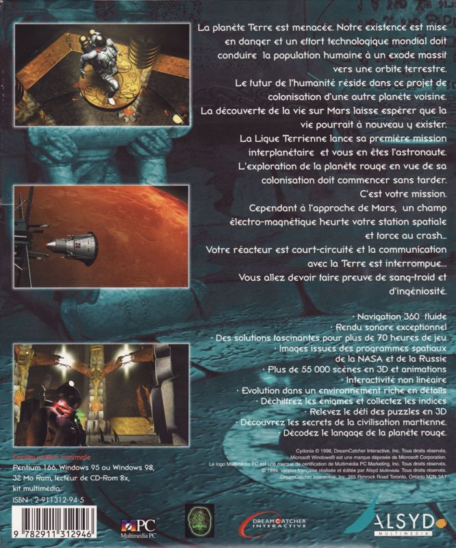 Back Cover for Cydonia: Mars - The First Manned Mission (Windows)