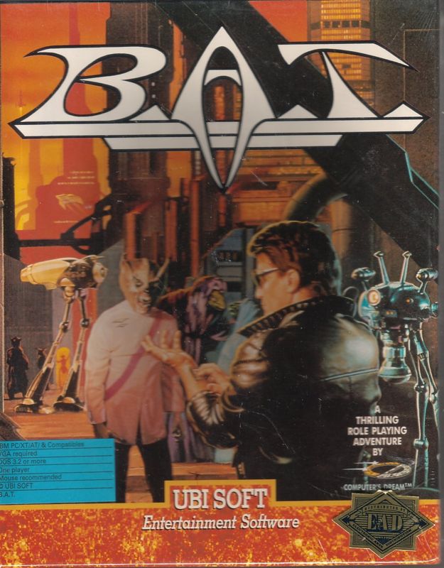 Front Cover for B.A.T. (DOS) (5.25" Disk release - Distributed by Electronic Arts Distribution)