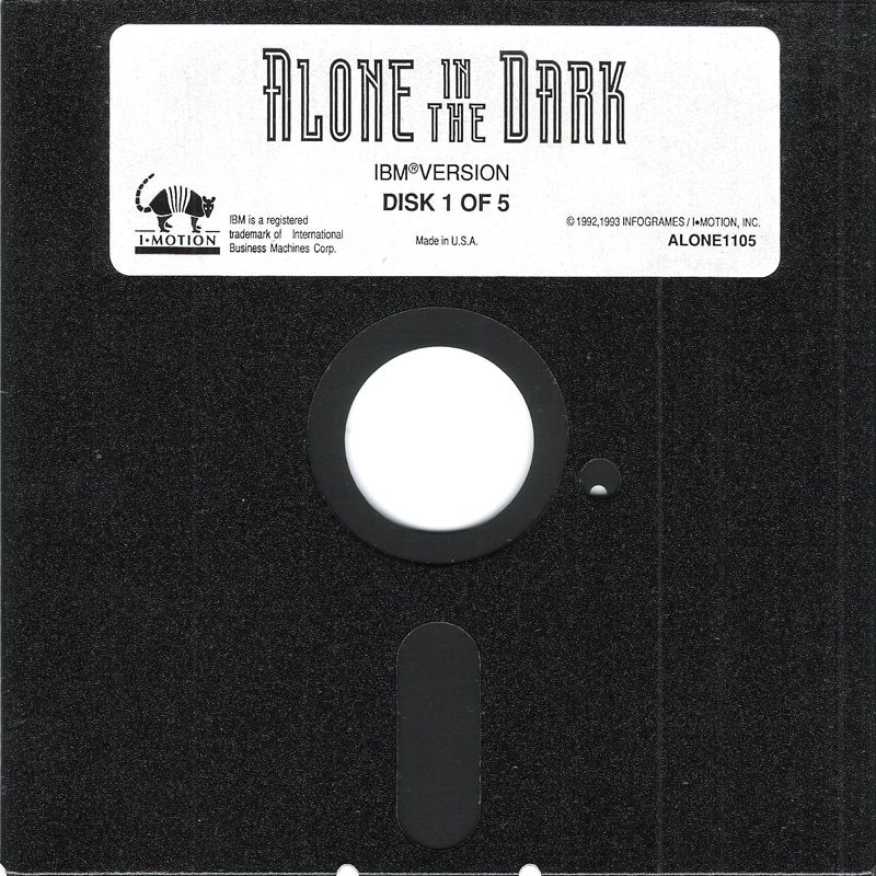 Media for Alone in the Dark (DOS) (5.25" Release): Disk (1/5)
