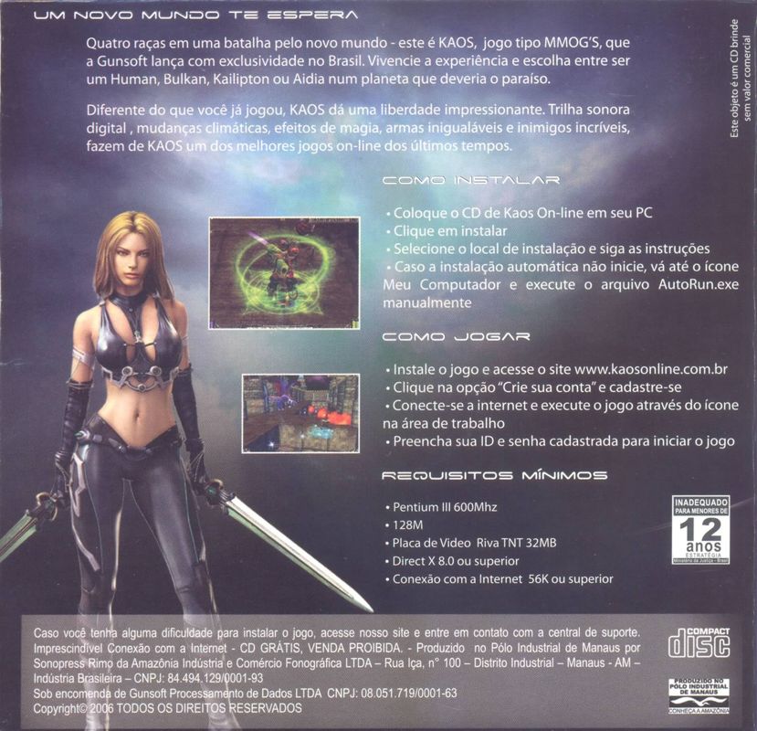 Back Cover for Kaos Online (Windows)