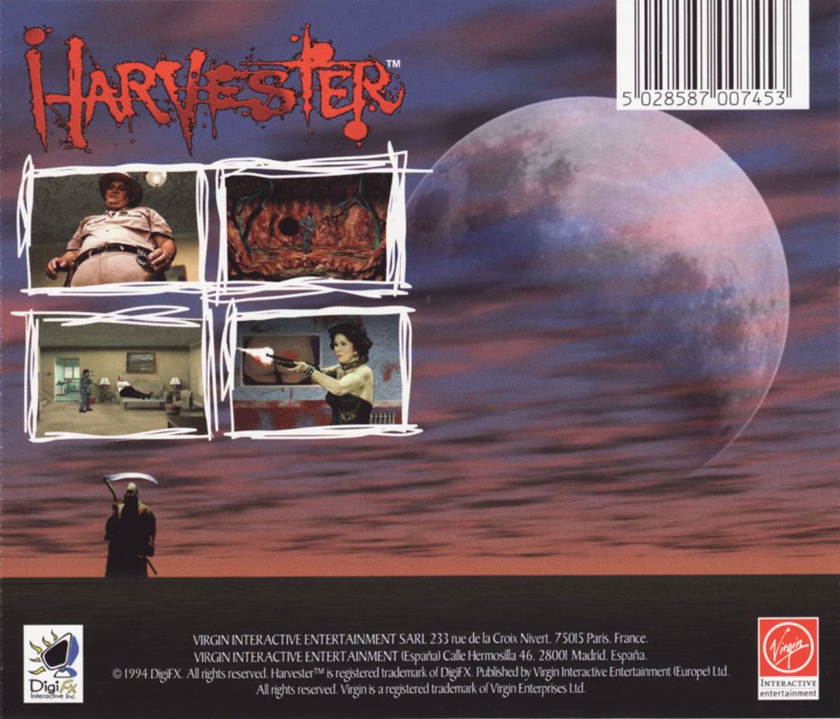 Other for Harvester (DOS): Jewel Case - Back