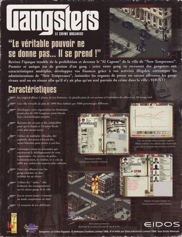 Back Cover for Gangsters: Organized Crime (Windows)