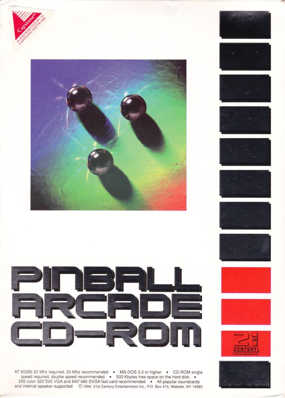 Front Cover for Pinball Arcade (DOS)