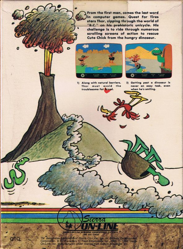 Back Cover for BC's Quest for Tires (Commodore 64)