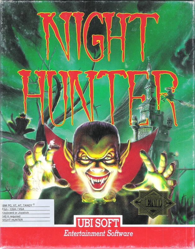 Front Cover for Night Hunter (DOS) (5.25" Floppy Disk release)