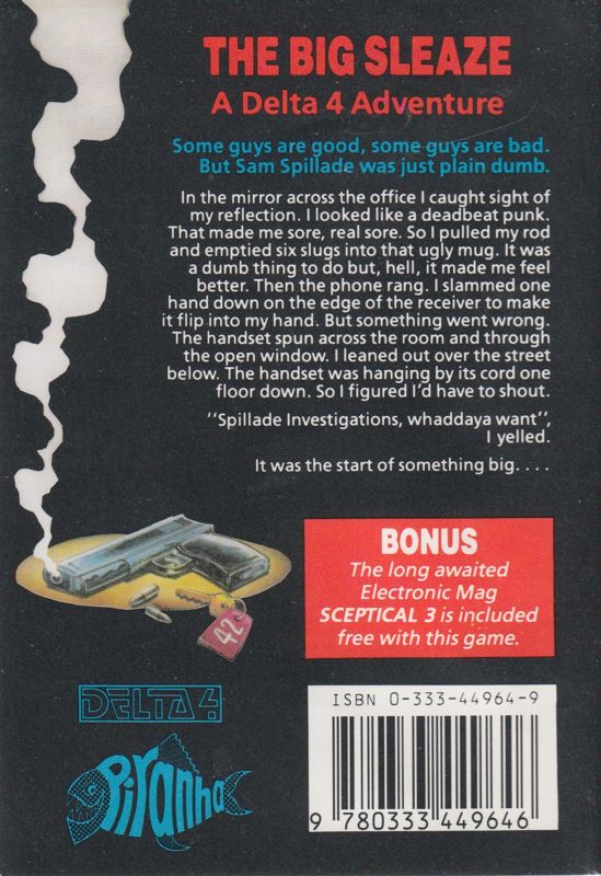 Back Cover for The Big Sleaze (ZX Spectrum)