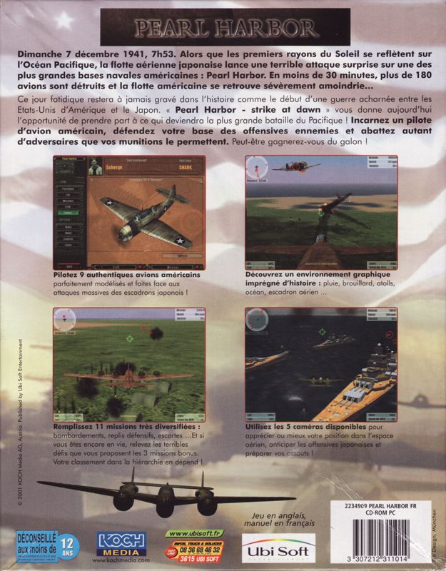 Back Cover for Pearl Harbor: Strike at Dawn (Windows)