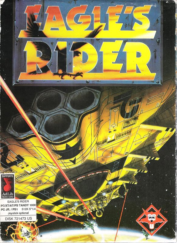 Front Cover for Eagle's Rider (DOS) (5.25" Release (by Titus))