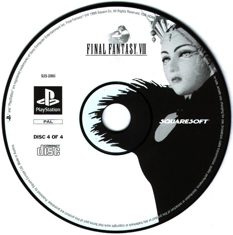 Media for Final Fantasy VIII (PlayStation): Disc 4/4