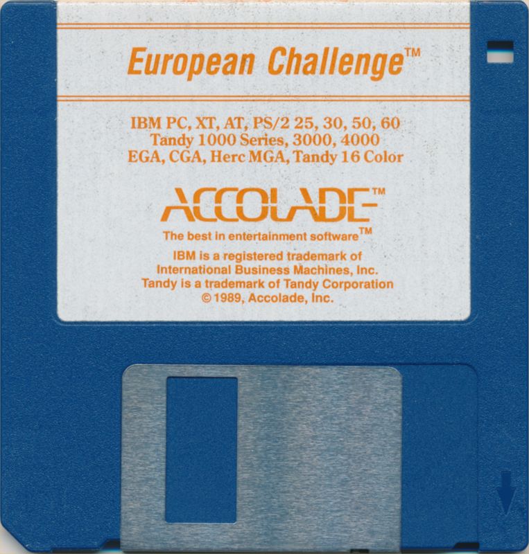 Media for European Challenge (DOS) (3.5" Disk release): 1/1
