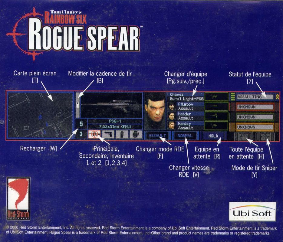 Other for Tom Clancy's Rainbow Six: Rogue Spear (Windows) (Ubi Soft re-release): Jewel case - Back