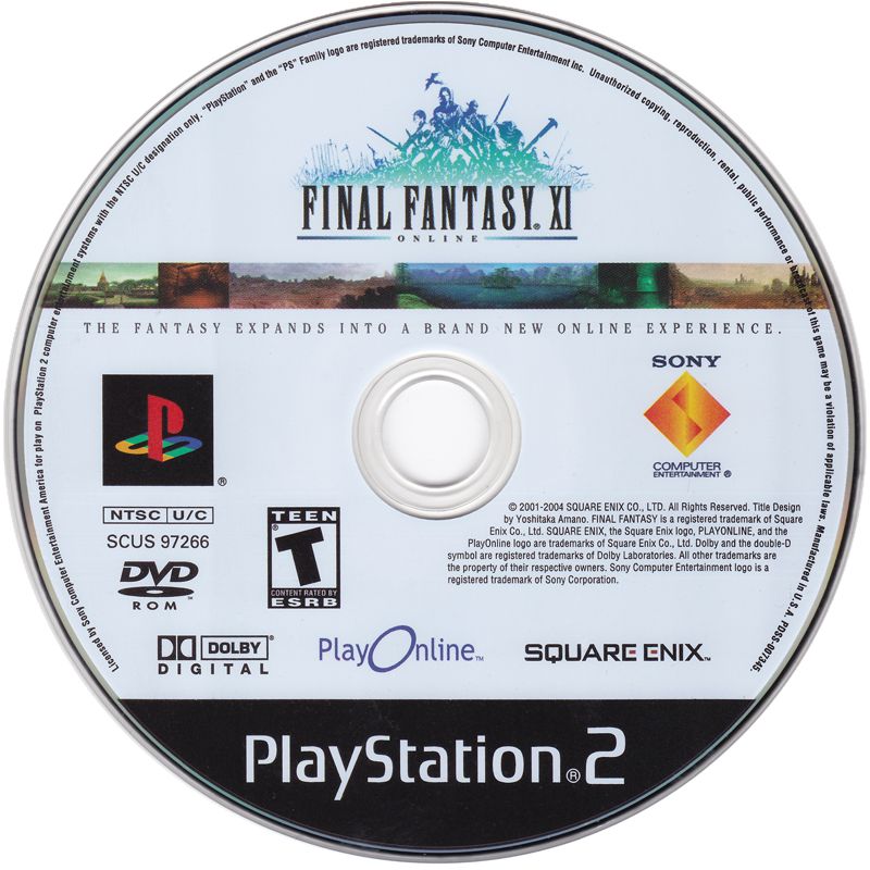 Media for Final Fantasy XI Online (PlayStation 2): Final Fantasy XI and Rise of Zilart Disc