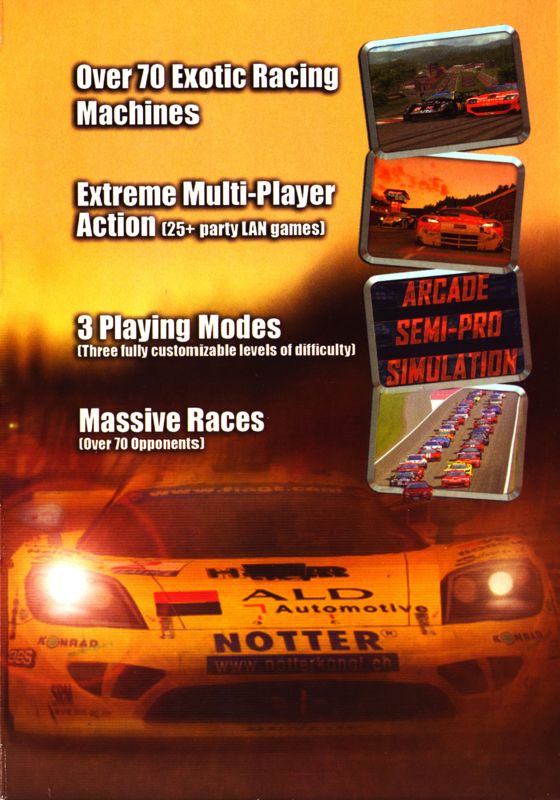 Inside Cover for GTR: FIA GT Racing Game (Windows): Right Flap