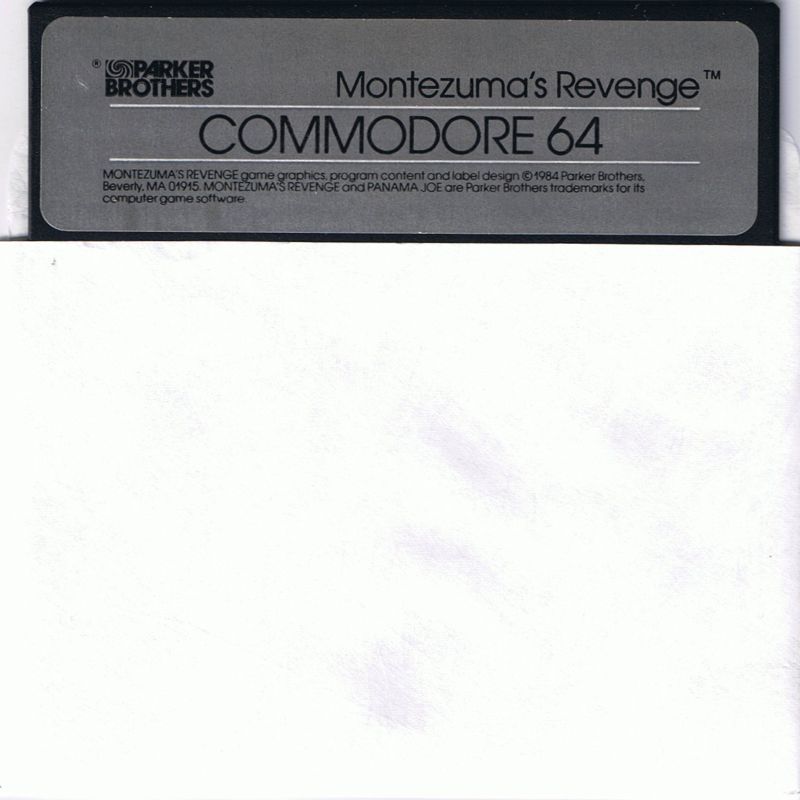 Media for Montezuma's Revenge (Atari 8-bit and Commodore 64): side A; Commodore 64