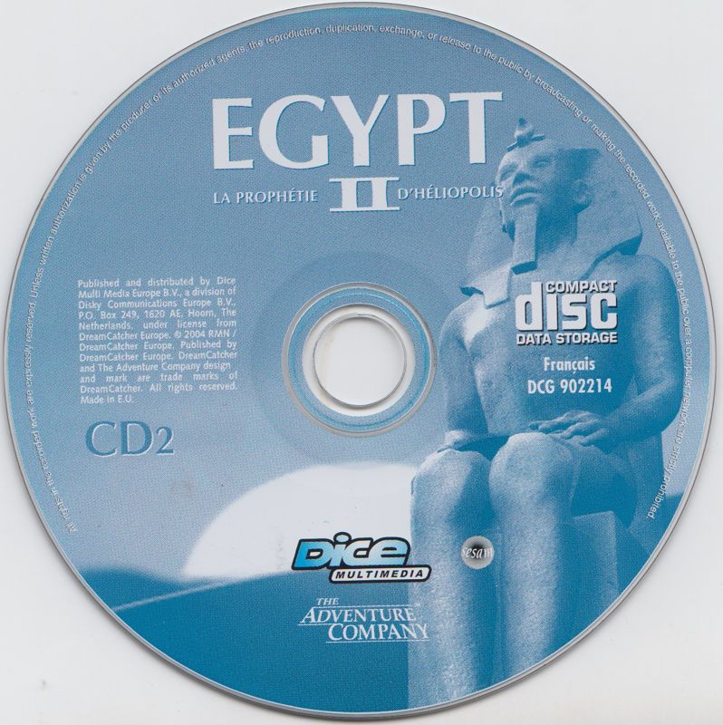 Media for Egypt II: The Heliopolis Prophecy (Windows) (Dice Multimedia release): Disc 2
