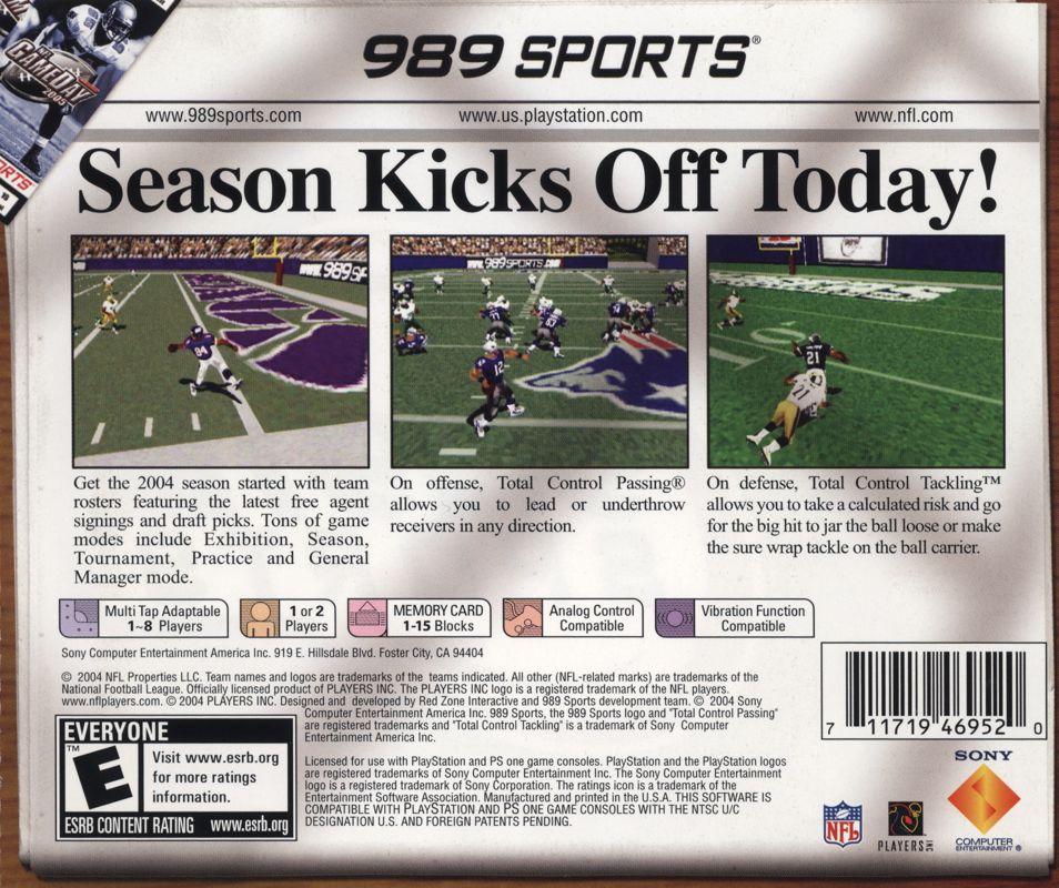 NFL Gameday 2005 - PlayStation