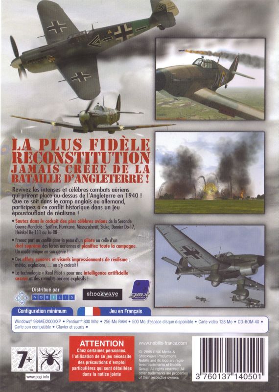 Back Cover for Battle of Britain II: Wings of Victory (Windows)
