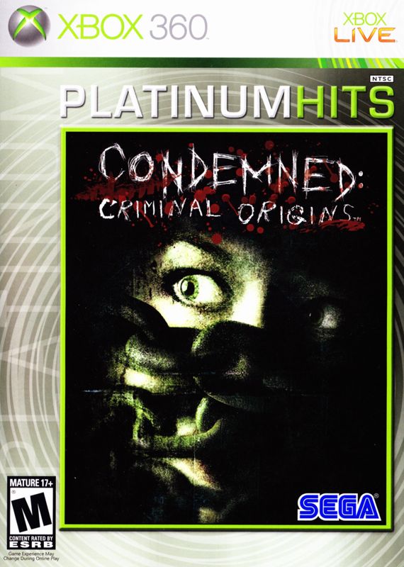 Front Cover for Condemned: Criminal Origins (Xbox 360) (Platinum Hits release)