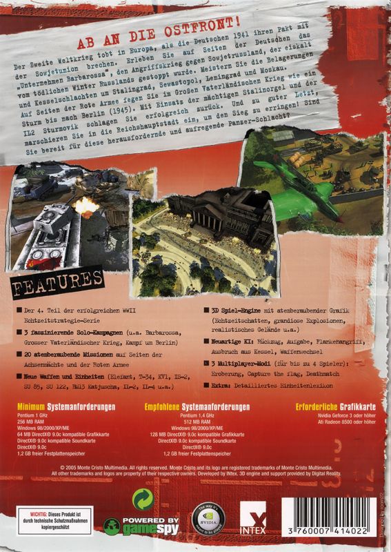 Back Cover for Moscow to Berlin: Red Siege (Windows)