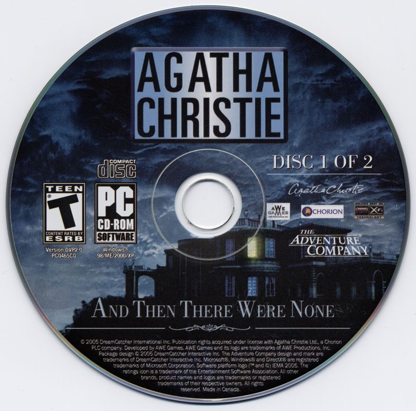 Media for Agatha Christie: And Then There Were None (Windows) (Budget release): Disc 1