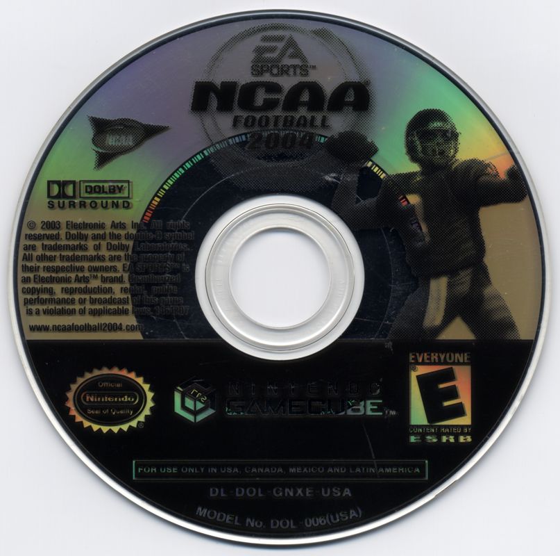 Media for NCAA Football 2004 (GameCube)