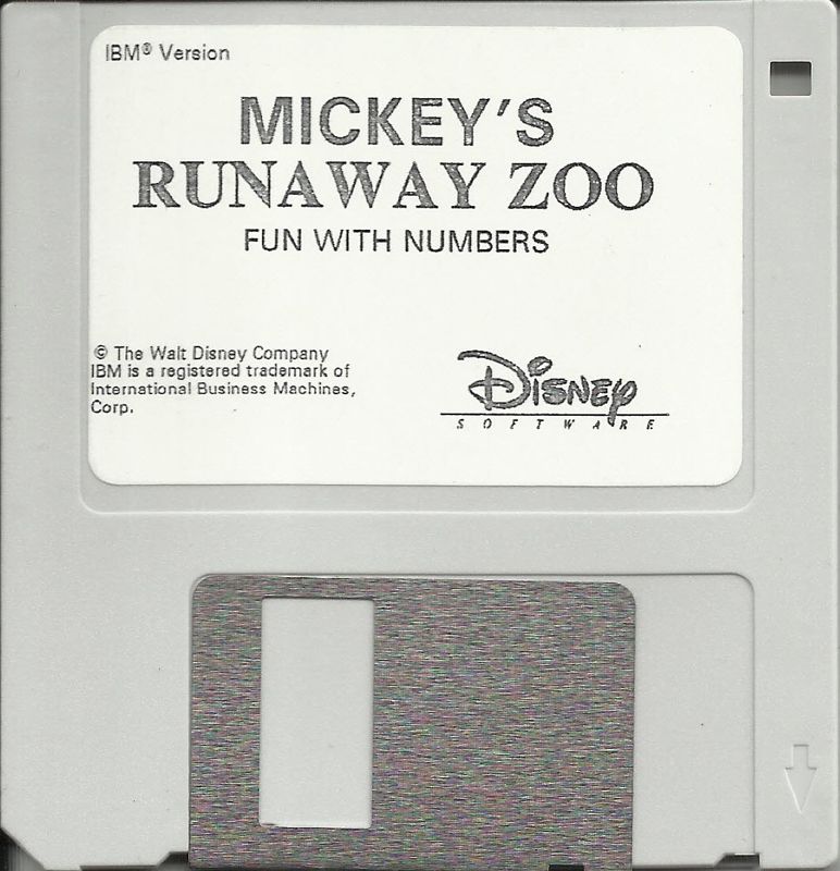 Media for Mickey's Runaway Zoo (DOS) (3.5" Release)