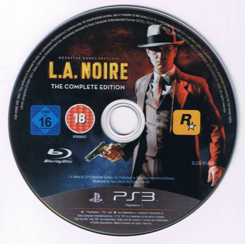 Media for L.A. Noire: The Complete Edition (PlayStation 3)
