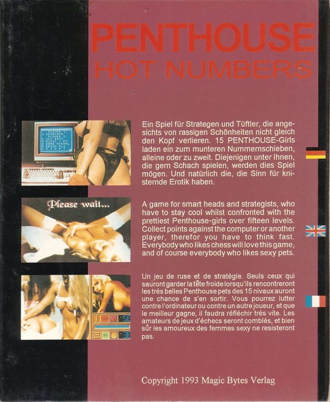 Back Cover for Penthouse Hot Numbers (DOS)