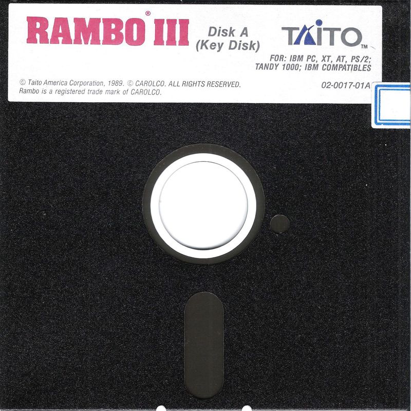 Media for Rambo III (DOS): 5.25" Disk (1/2)