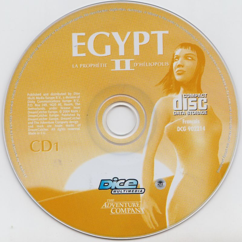 Media for Egypt II: The Heliopolis Prophecy (Windows) (Dice Multimedia release): Disc 1