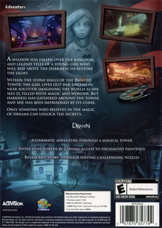 Back Cover for Drawn: The Painted Tower (Windows)