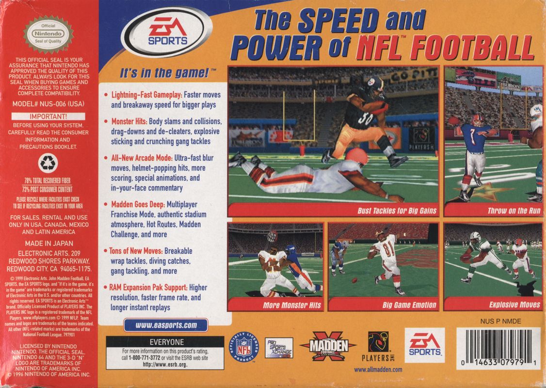 Nintendo Madden NFL 2000 Games