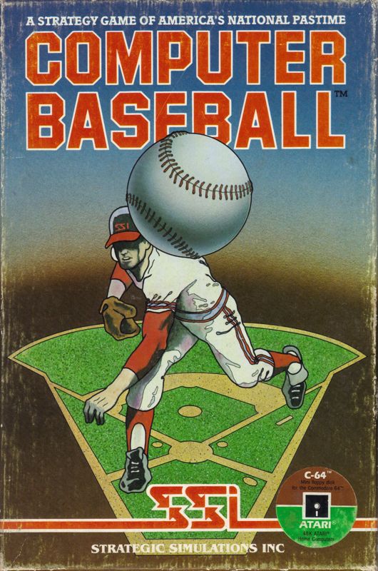 Front Cover for Computer Baseball (Atari 8-bit and Commodore 64)