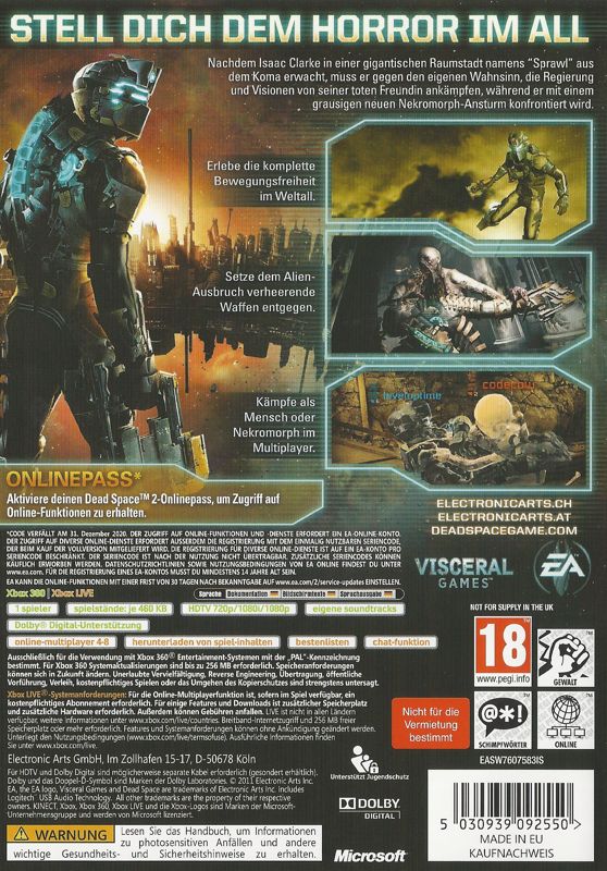 Dead Space 2 cover or packaging material MobyGames