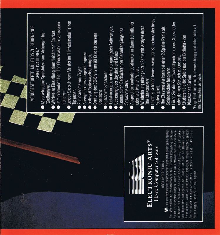 Inside Cover for The Chessmaster 2000 (Commodore 64): right