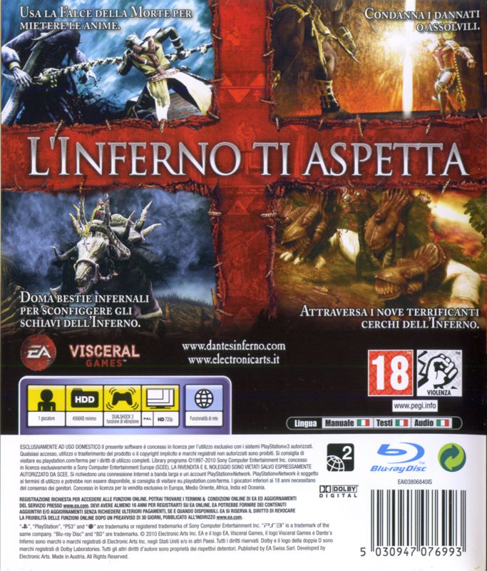 Dante's Inferno cover or packaging material - MobyGames