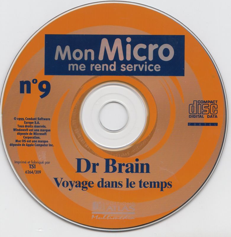 Media for The Time Warp of Dr. Brain (Macintosh and Windows and Windows 3.x) ("Mon Micro me rend service #9" release (Editions ATLAS 1999))