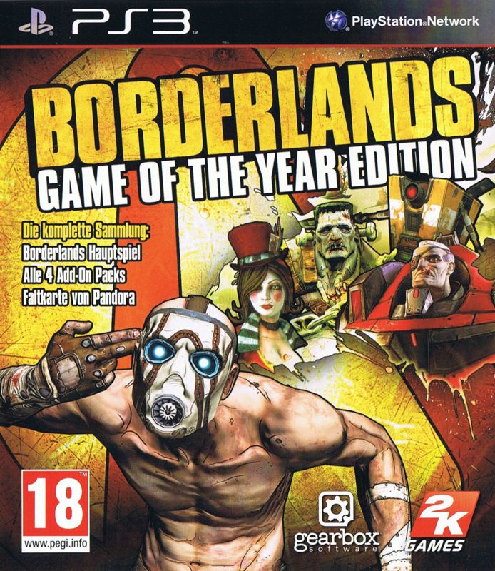Front Cover for Borderlands: Game of the Year Edition (PlayStation 3)