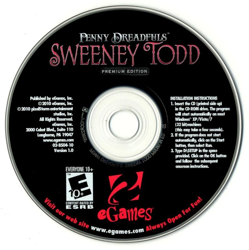 Media for Penny Dreadfuls: Sweeney Todd (Special Edition) (Windows) (Premium Edition release)